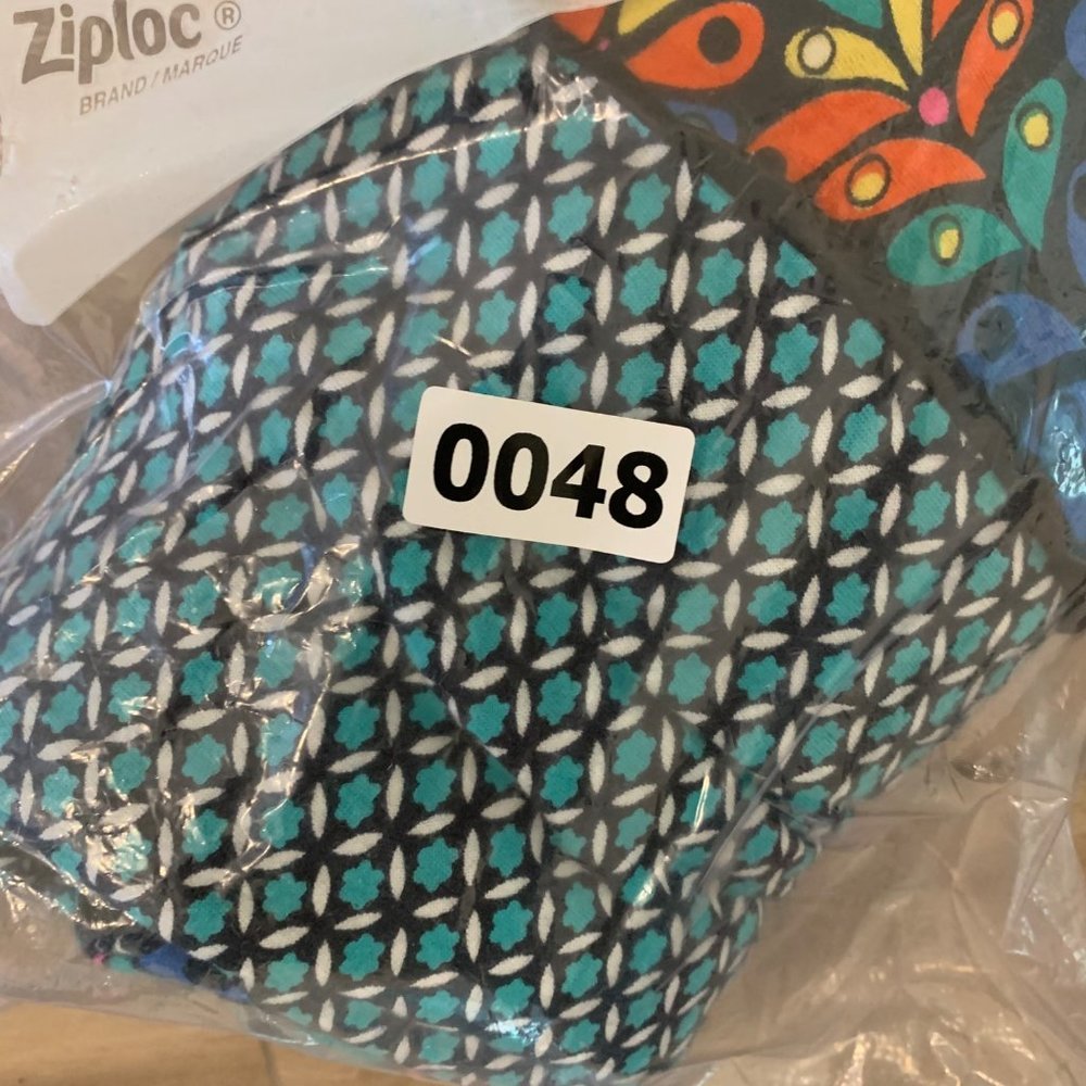 ULLA POCKEN Blue Orange Floral Mixed Print Henley Cotton Knit Tunic Dress 20/22 - Picture 12 of 12